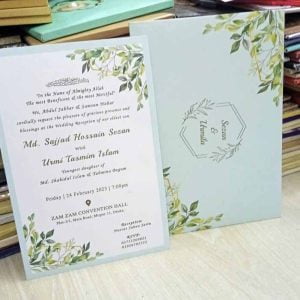 Best Green Color Wedding Card