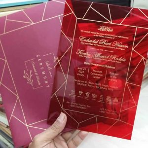 Top Acrylic Wedding Card